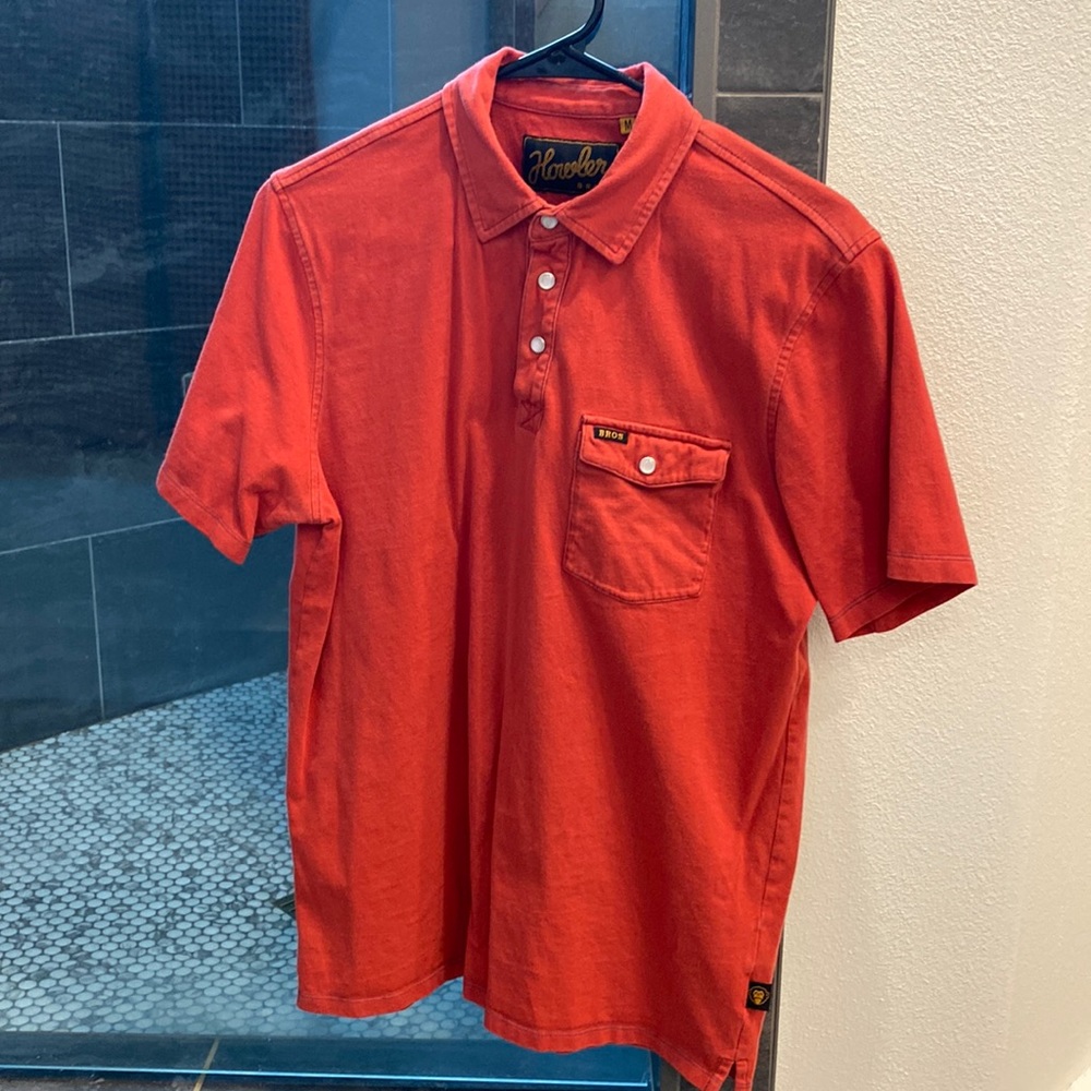 Howler Brothers Orange Polo - Size Medium